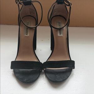 Steve Madden Black Ankle Strap Heels